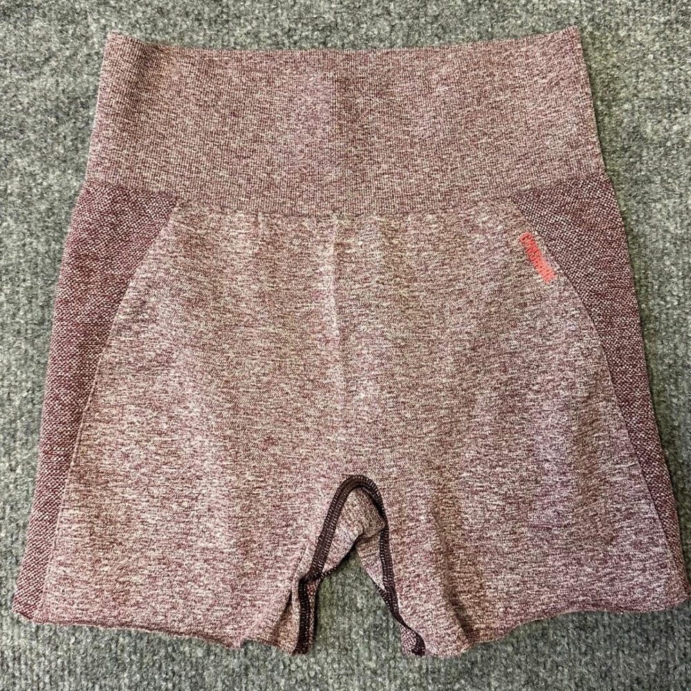 Gymshark Shorts Womens Size XS Maroon Vital Seamless 2.0 High Waist Athletic